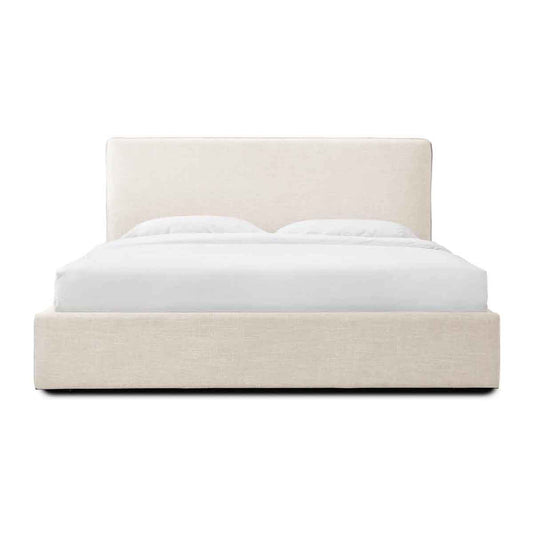 Lit king size avec rangement Dane (crème)