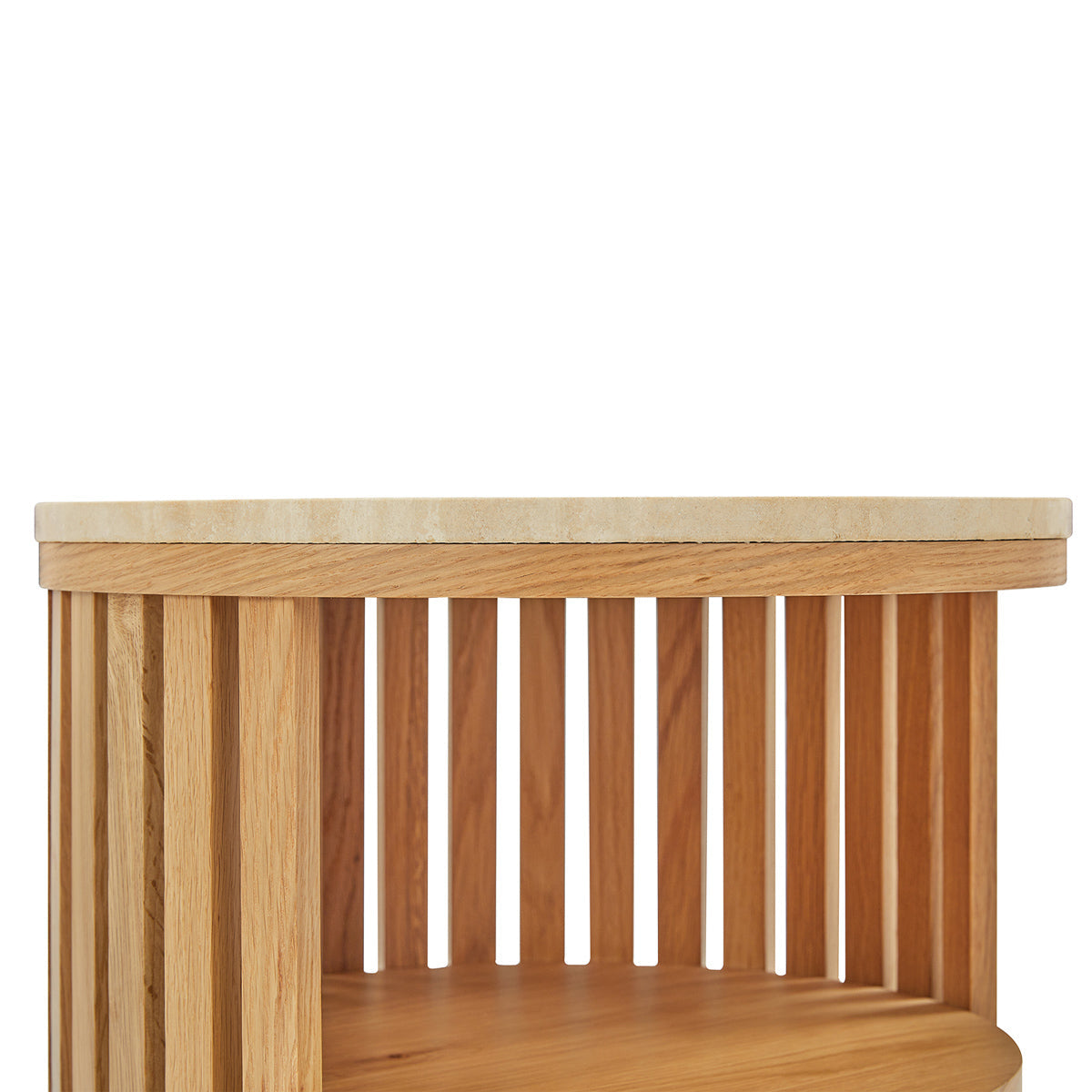 Table de chevet en travertin d'Atlanta