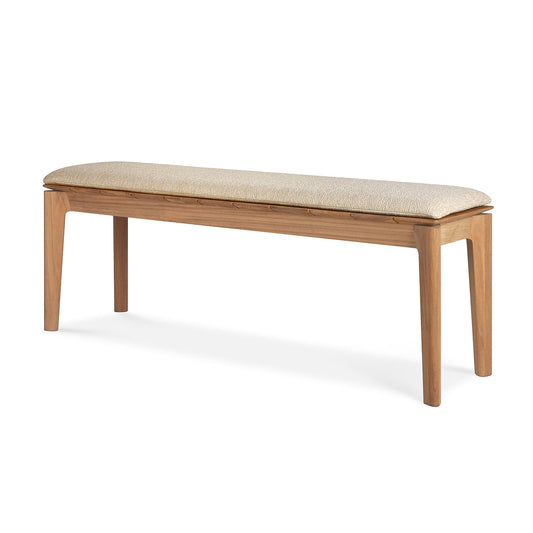 Banc d'extérieur 2 places en tissu Bok (teck, naturel)