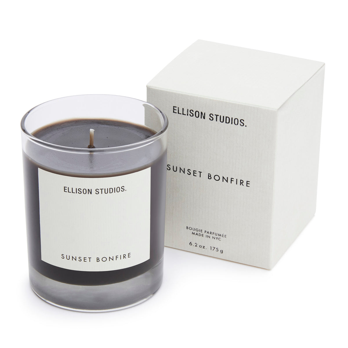 Bougie de feu de joie au coucher du soleil