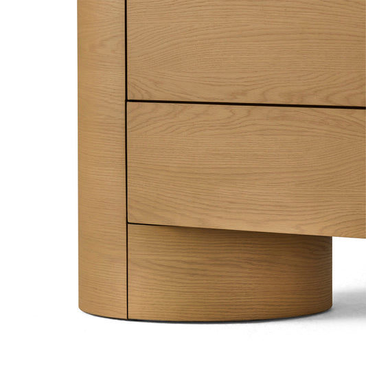 Commode Fin 6 tiroirs (chêne, travertin)