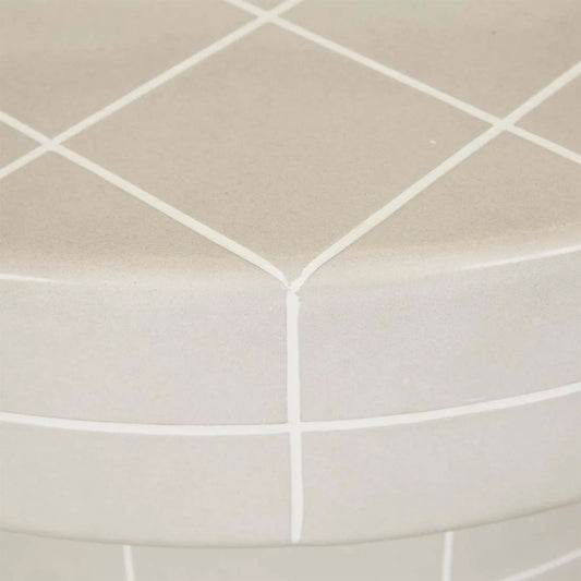 Table basse ronde en carreaux de Séville