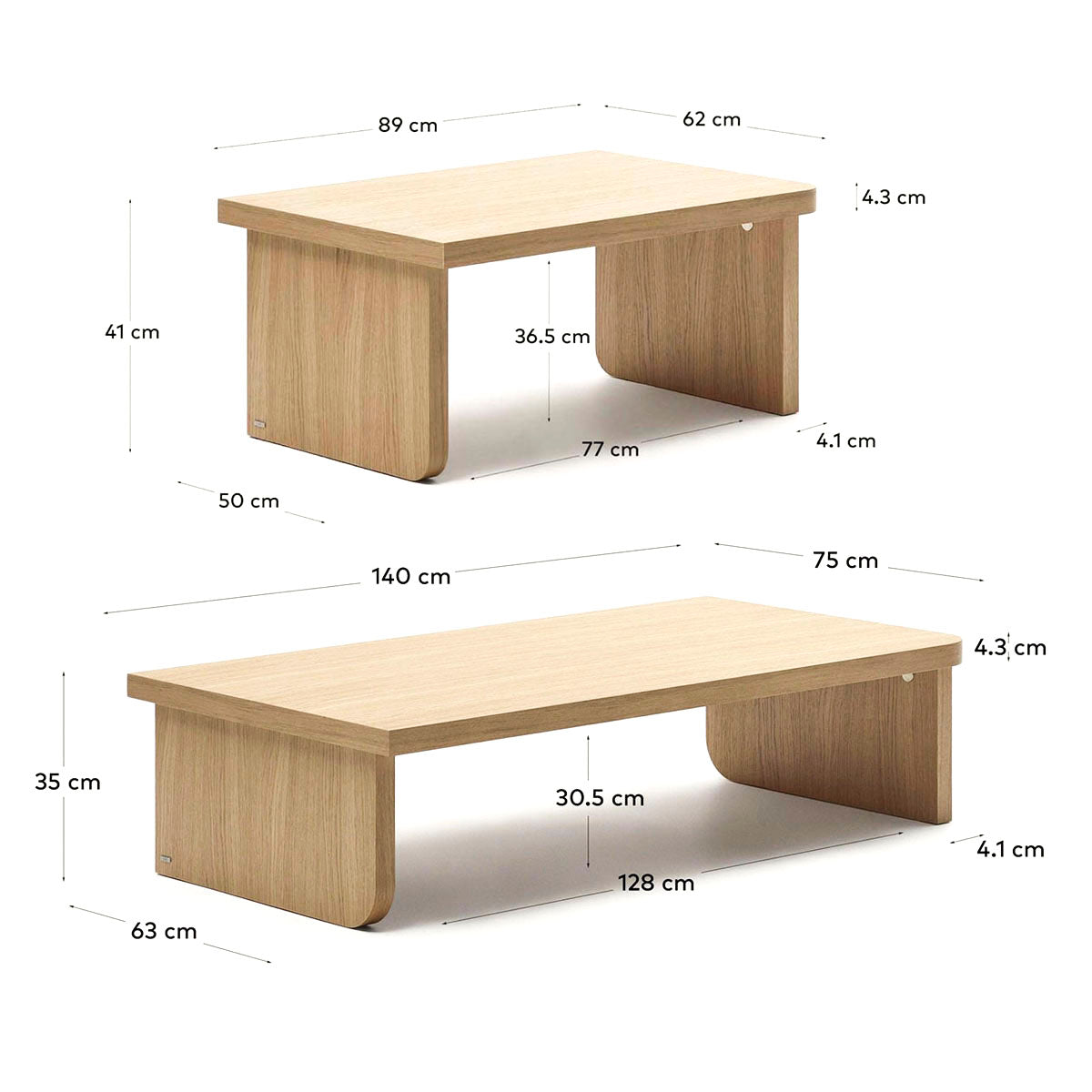 Table basse Oaq (ensemble de 2)