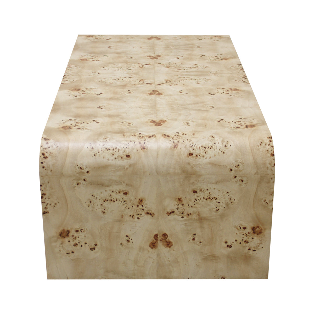 Table basse courbe en bois de ronce Valentina