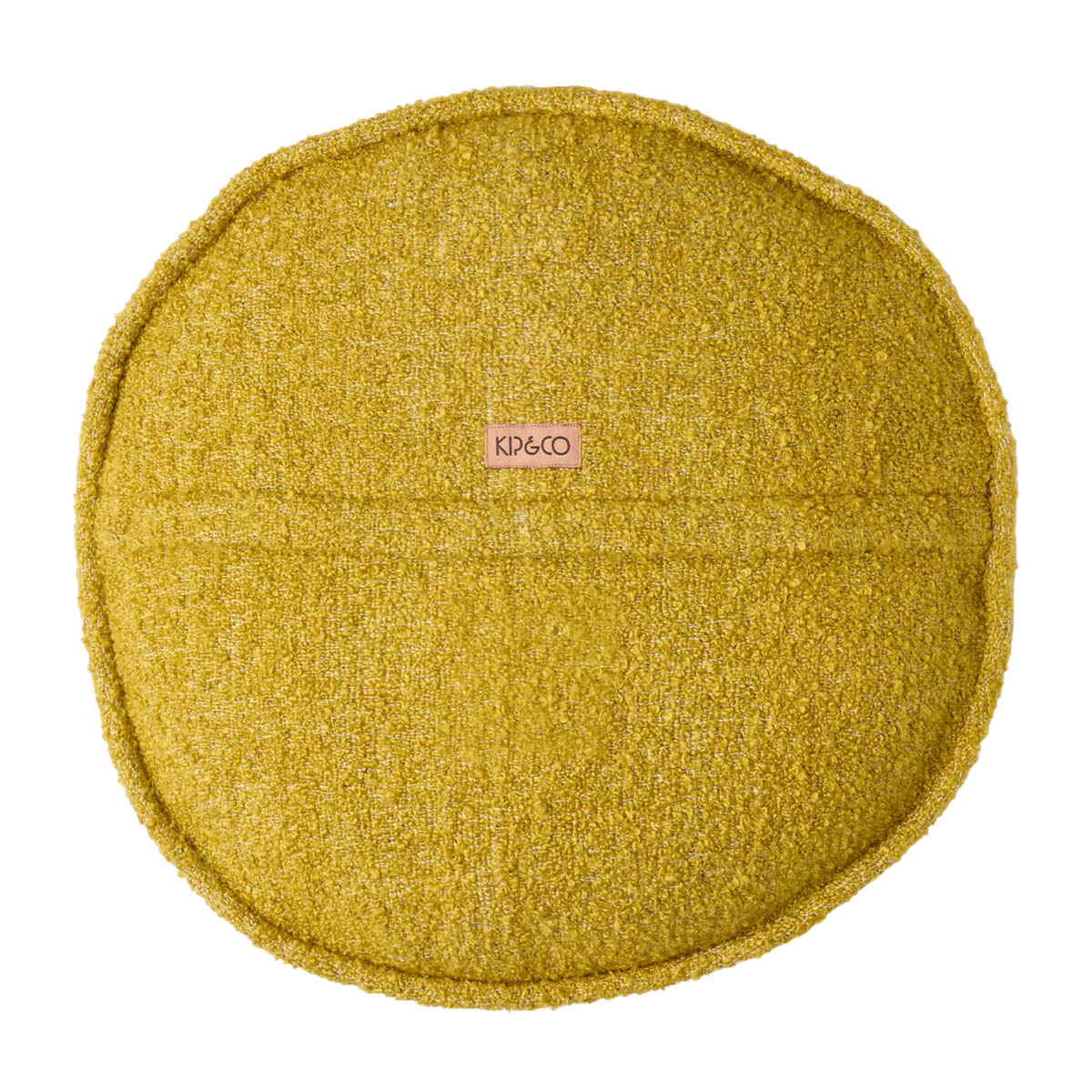 Coussin à pois bouclés à rayures eau de rose