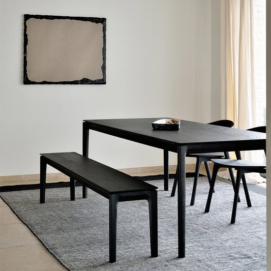 Table à manger Bok (chêne noir, 200 cm)