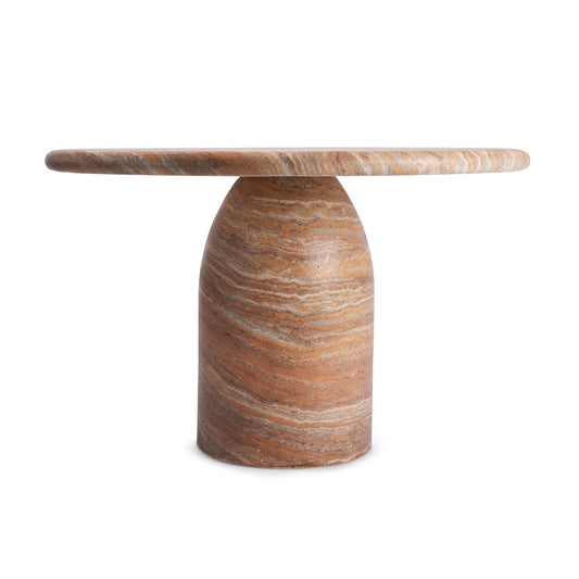 Table à manger Santino (finition pierre naturelle, 120 cm)