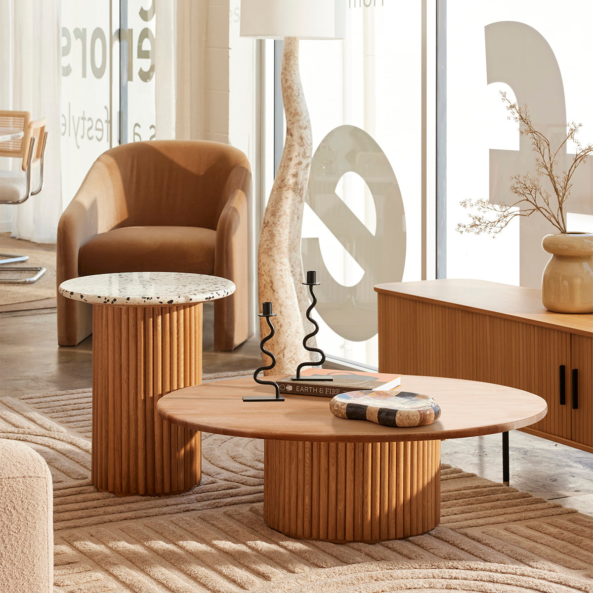 Table basse Cosmos (100 cm, chêne)