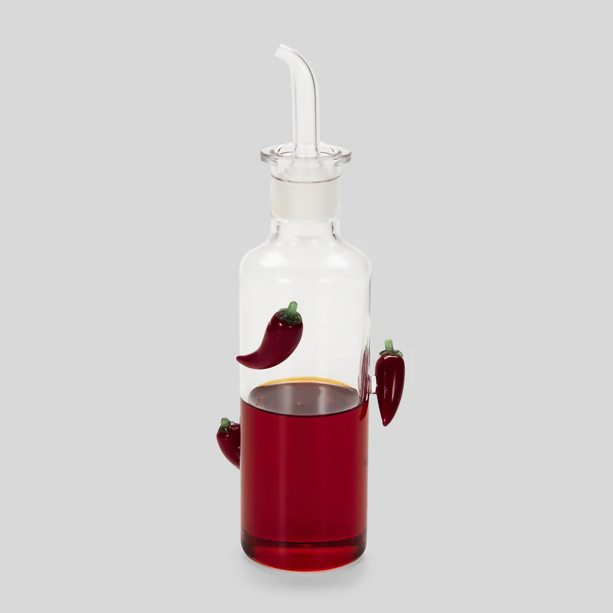 La bouteille de piment (transparente, rouge)