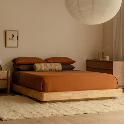 Cadre de lit king size Kami Timber Platform (chêne)