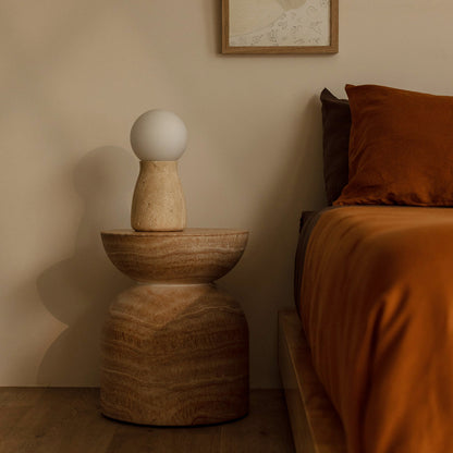 Table d'appoint Santino (finition travertin)