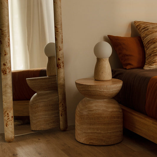 Table d'appoint Santino (finition travertin)