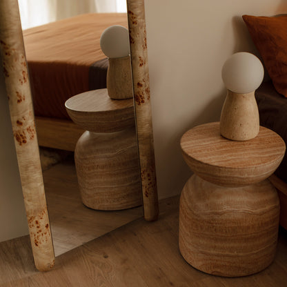 Table d'appoint Santino (finition travertin)