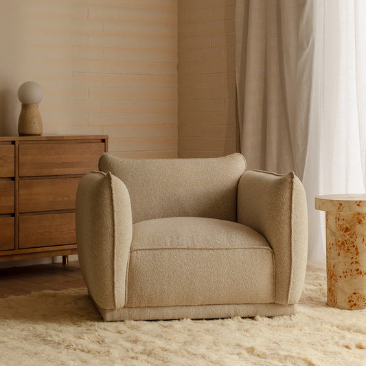 Fauteuil pivotant en tissu Valentina