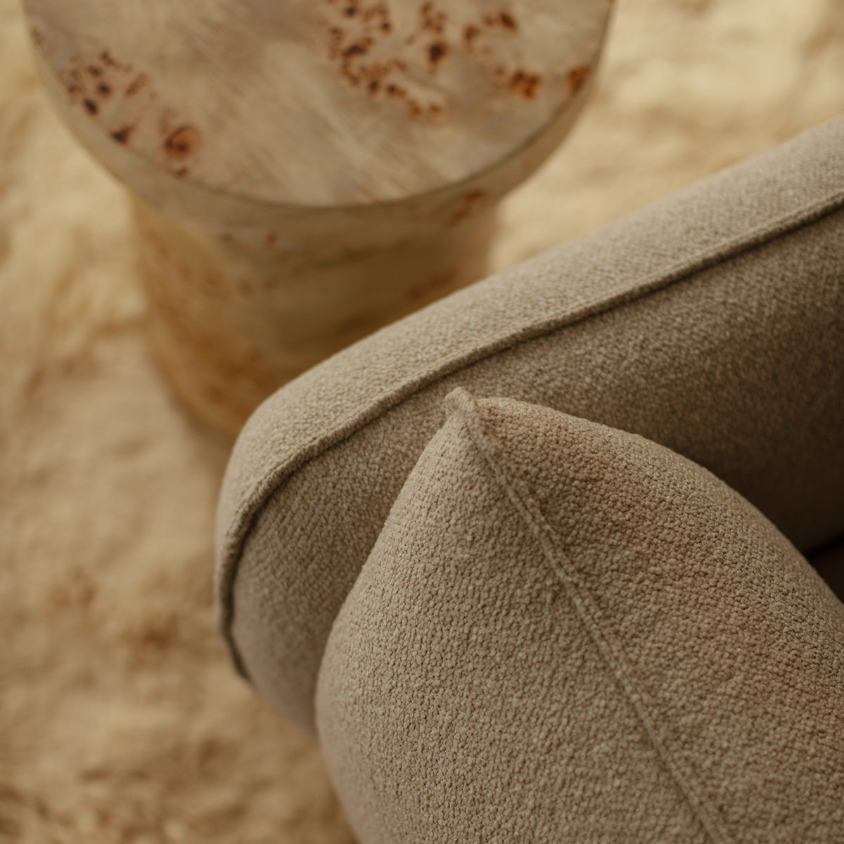 Fauteuil pivotant en tissu Valentina