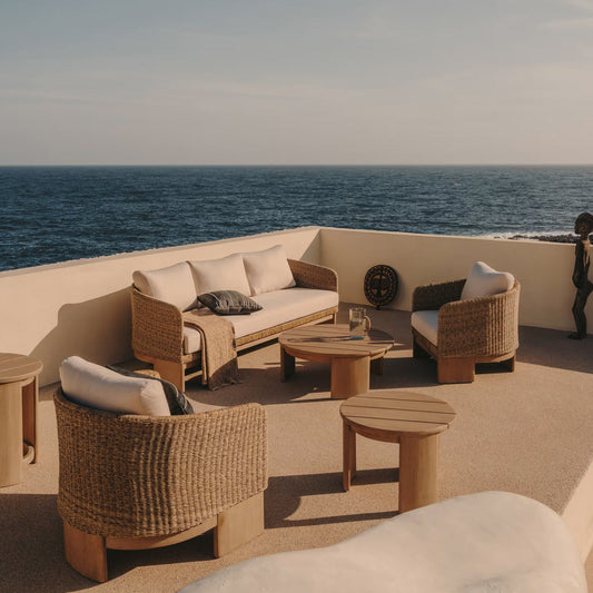 Fauteuil Xoriguer (Eucalyptus, Rotin)