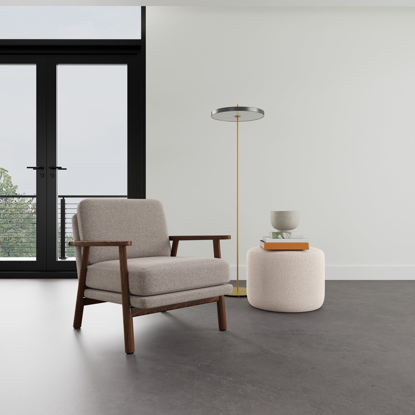 Fauteuil Archie en noyer