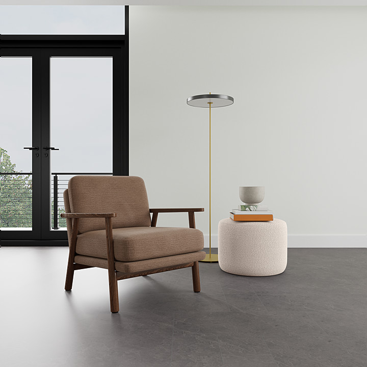 Fauteuil Archie en noyer