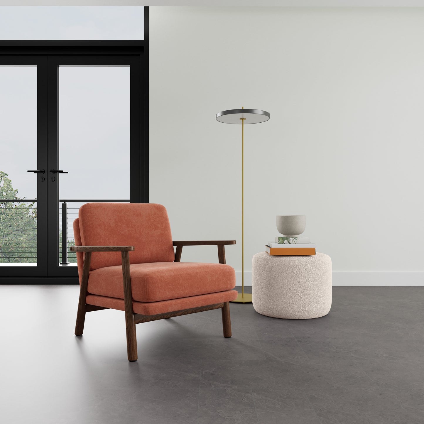 Fauteuil Archie en noyer