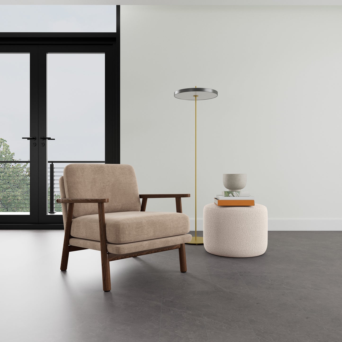 Fauteuil Archie en noyer