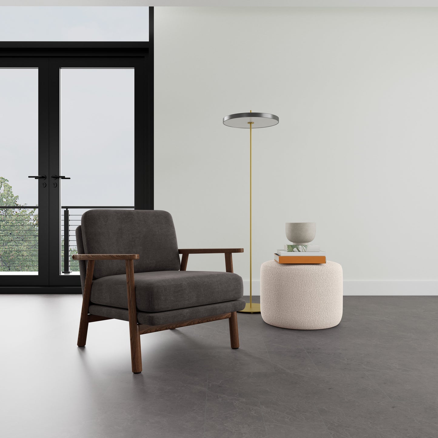 Fauteuil Archie en noyer