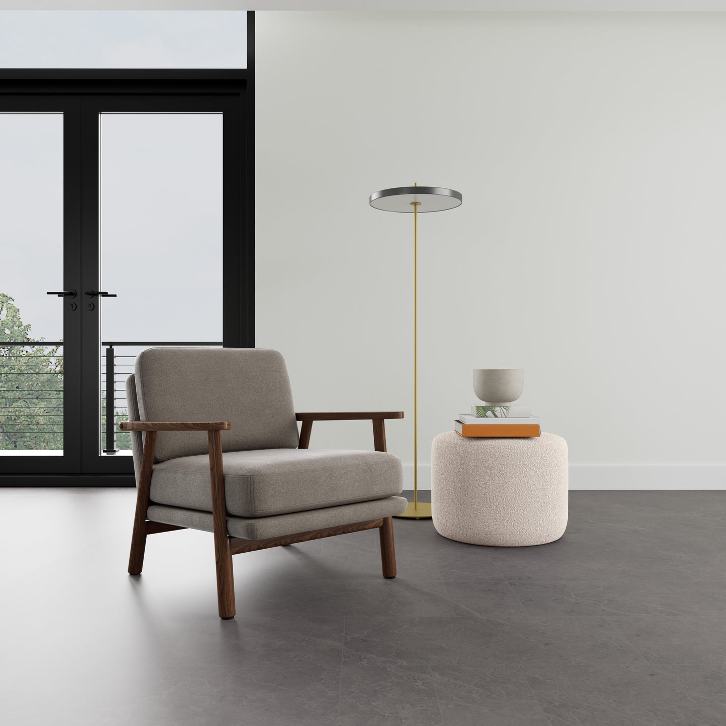 Fauteuil Archie en noyer