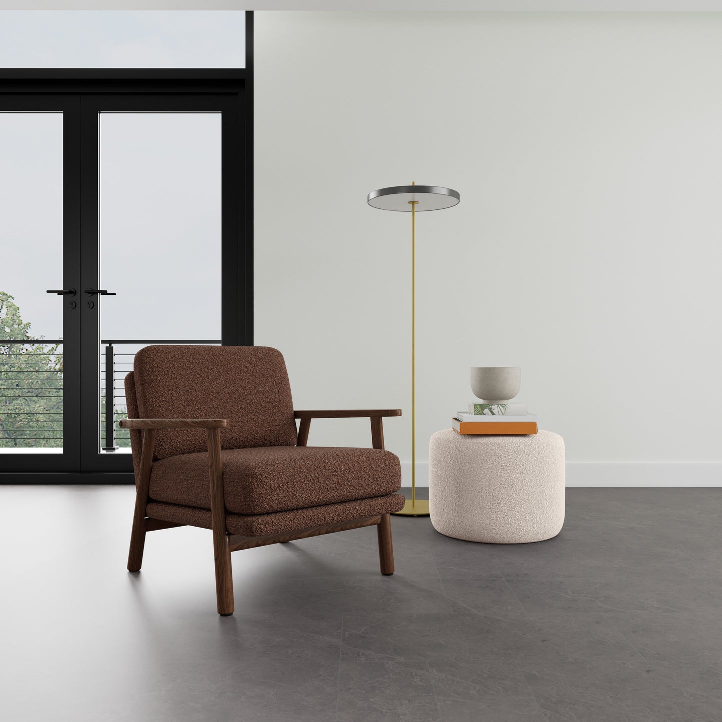 Fauteuil Archie en noyer