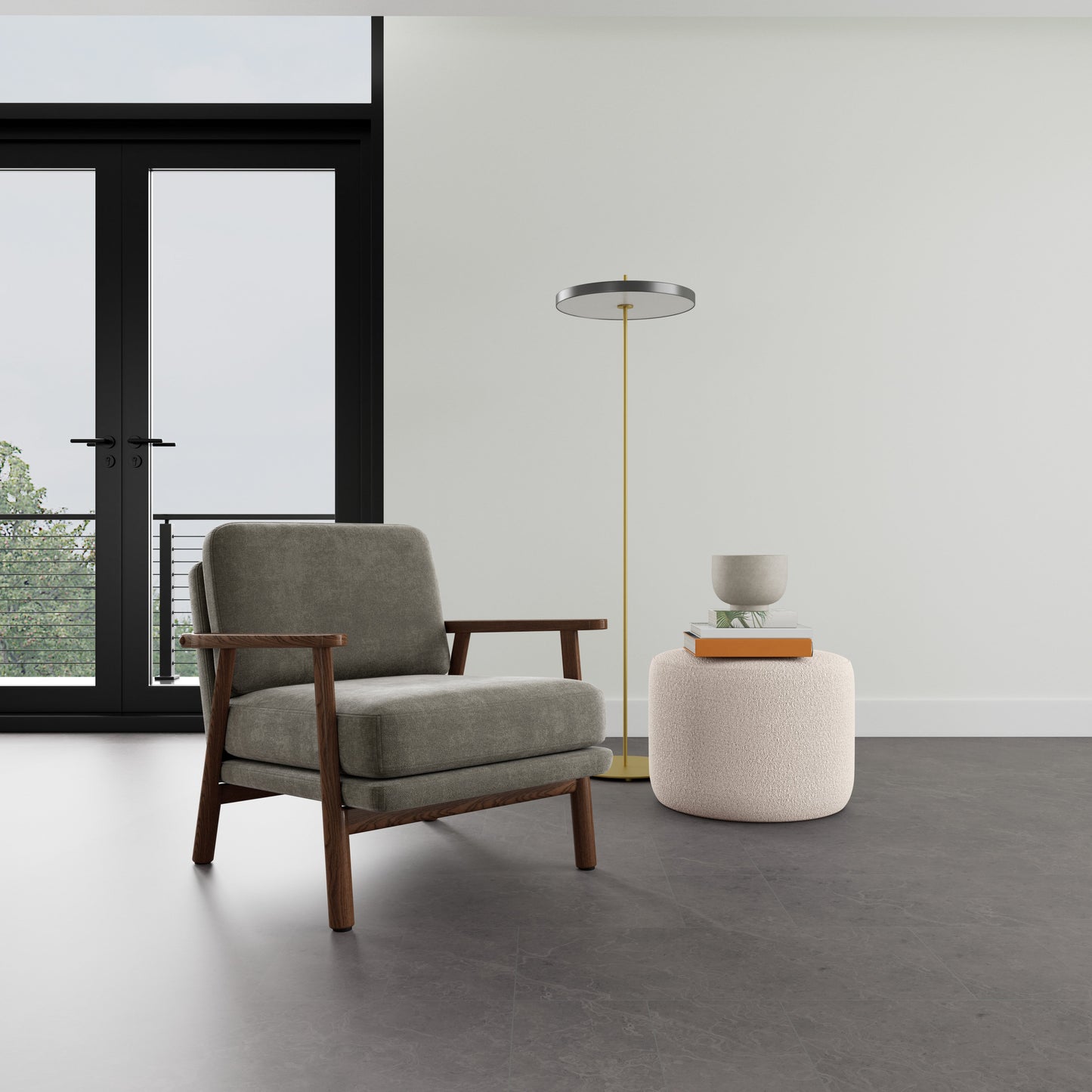 Fauteuil Archie en noyer