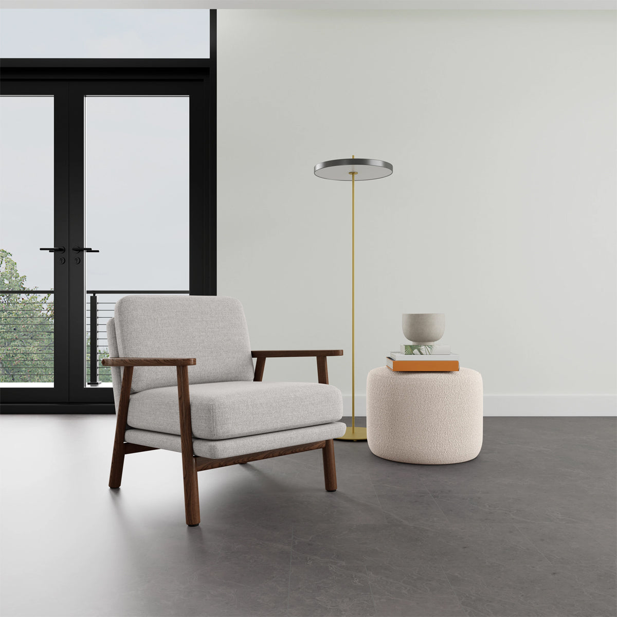 Fauteuil Archie en noyer