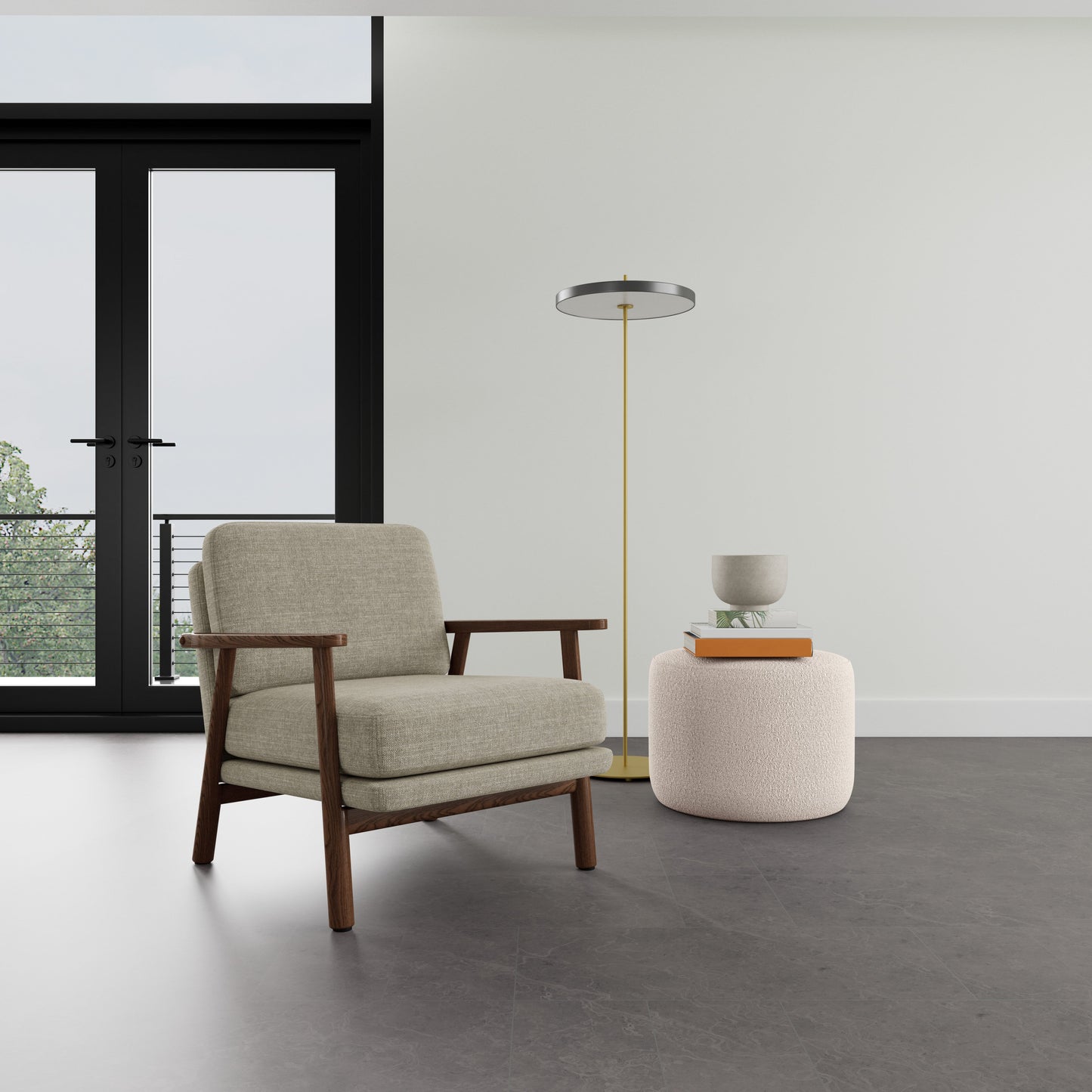 Fauteuil Archie en noyer