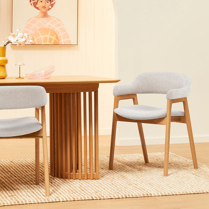 Chaise de salle à manger en tissu Santino