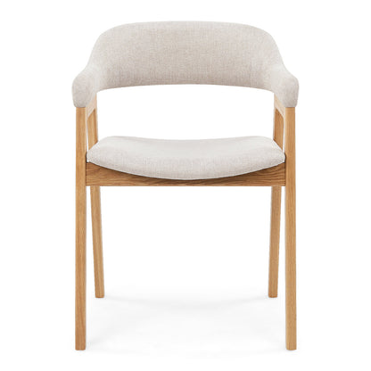 Chaise de salle à manger en tissu Santino