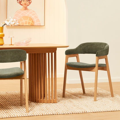 Chaise de salle à manger en tissu Santino