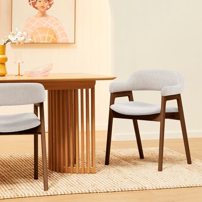 Chaise de salle à manger en tissu Santino