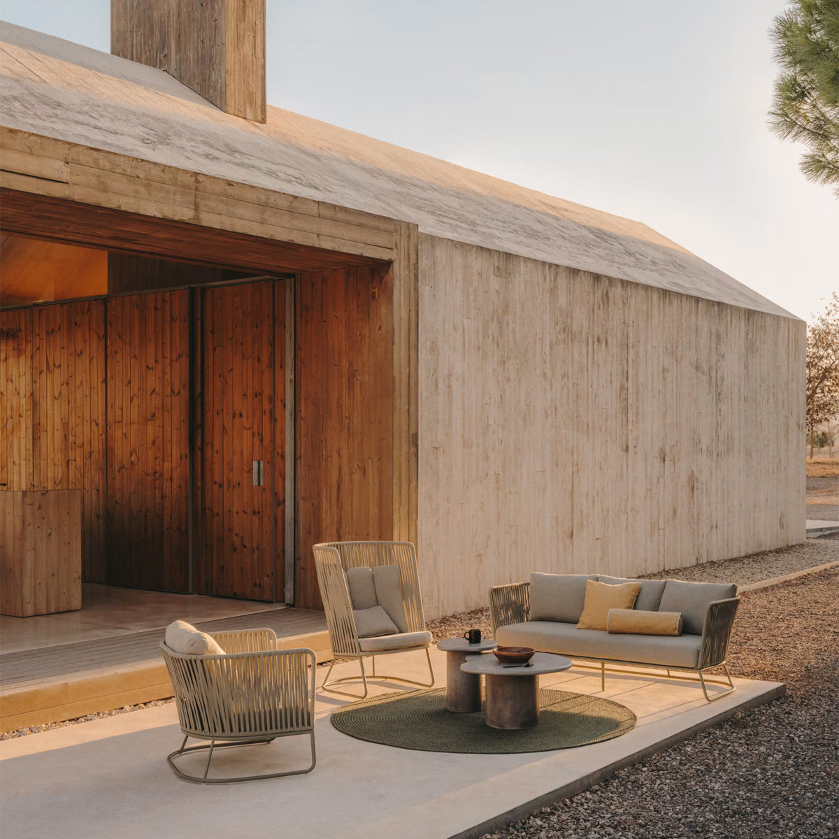 Fauteuil d'extérieur à dossier haut Saconca