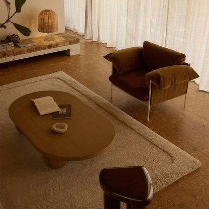 Fauteuil Alva avec cadre en acier brossé