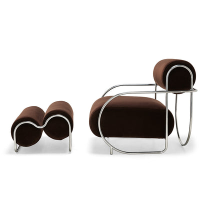 Fauteuil et pouf Chromeo (Avalon Piccolo)