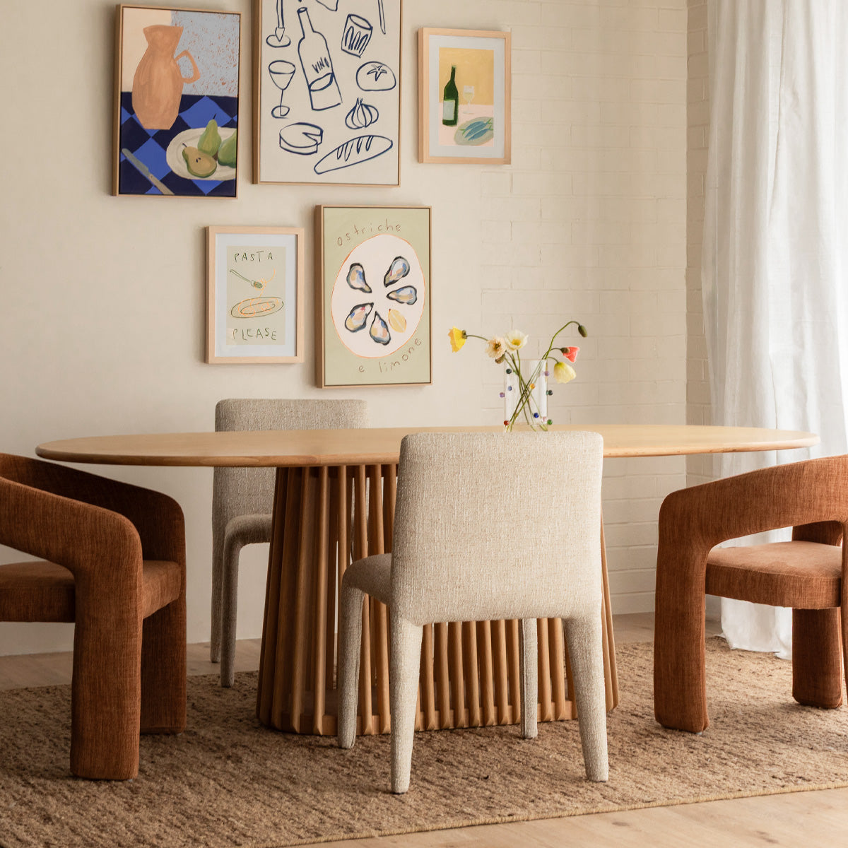 Table à manger ovale Casablanca (220 cm)