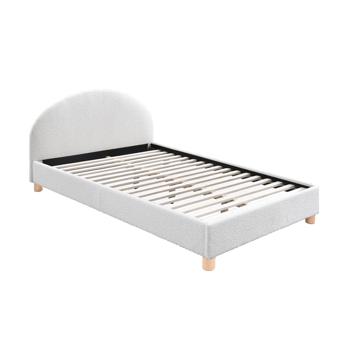 Lit simple Archie Boucle King (blanc)