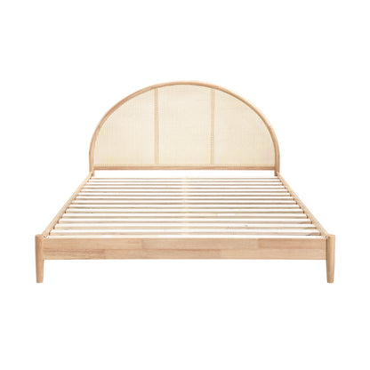 Lit king size en rotin Avery Arch (chêne)