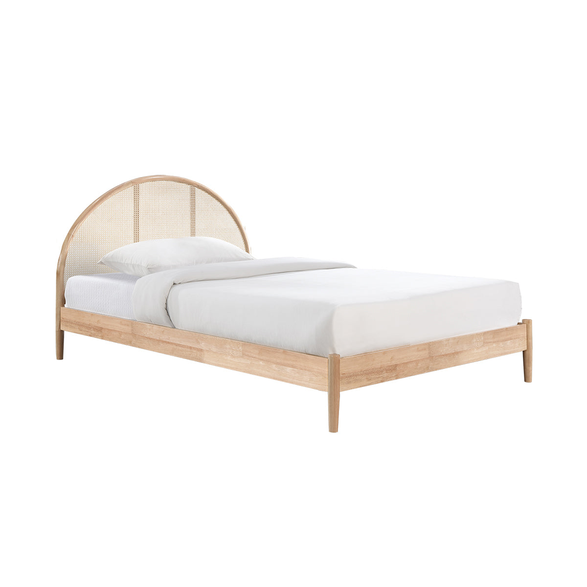 Lit simple king size en rotin Avery Arch (naturel)