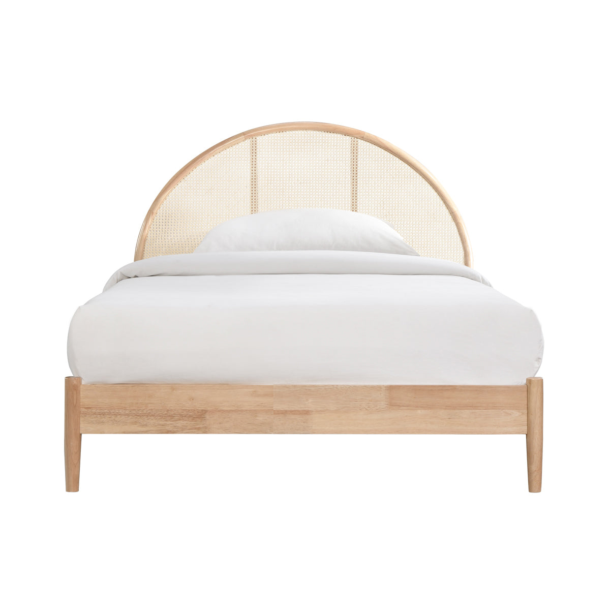 Lit simple king size en rotin Avery Arch (naturel)