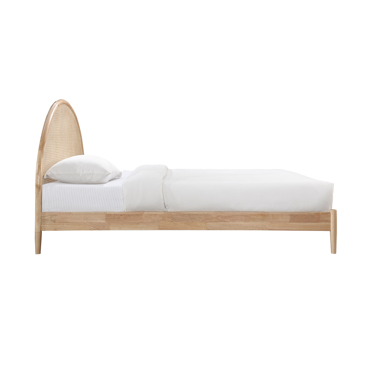 Lit simple king size en rotin Avery Arch (naturel)