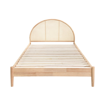 Lit simple king size en rotin Avery Arch (naturel)