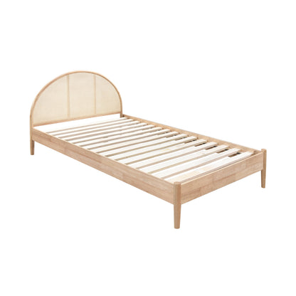 Lit simple king size en rotin Avery Arch (naturel)