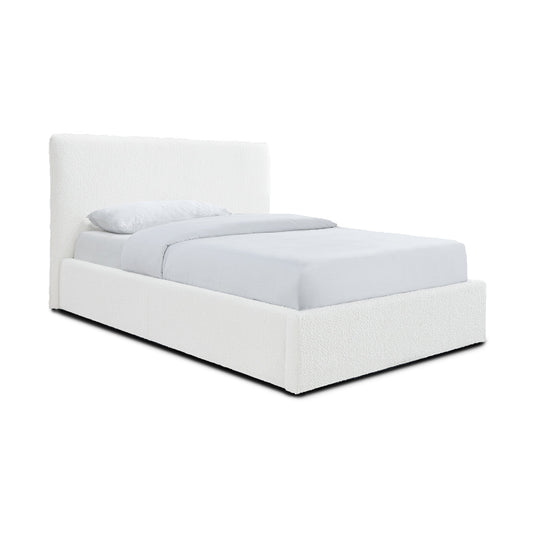 Lit simple Dane Boucle King (blanc)