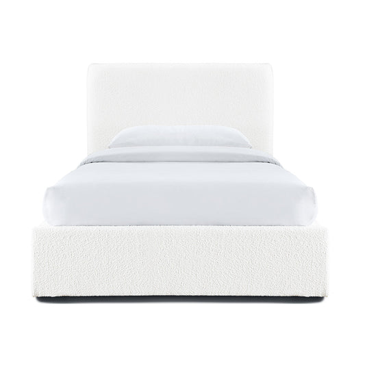 Lit simple Dane Boucle King (blanc)