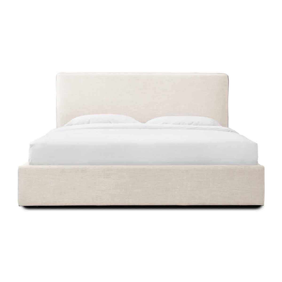 Lit king size avec rangement Dane (crème)