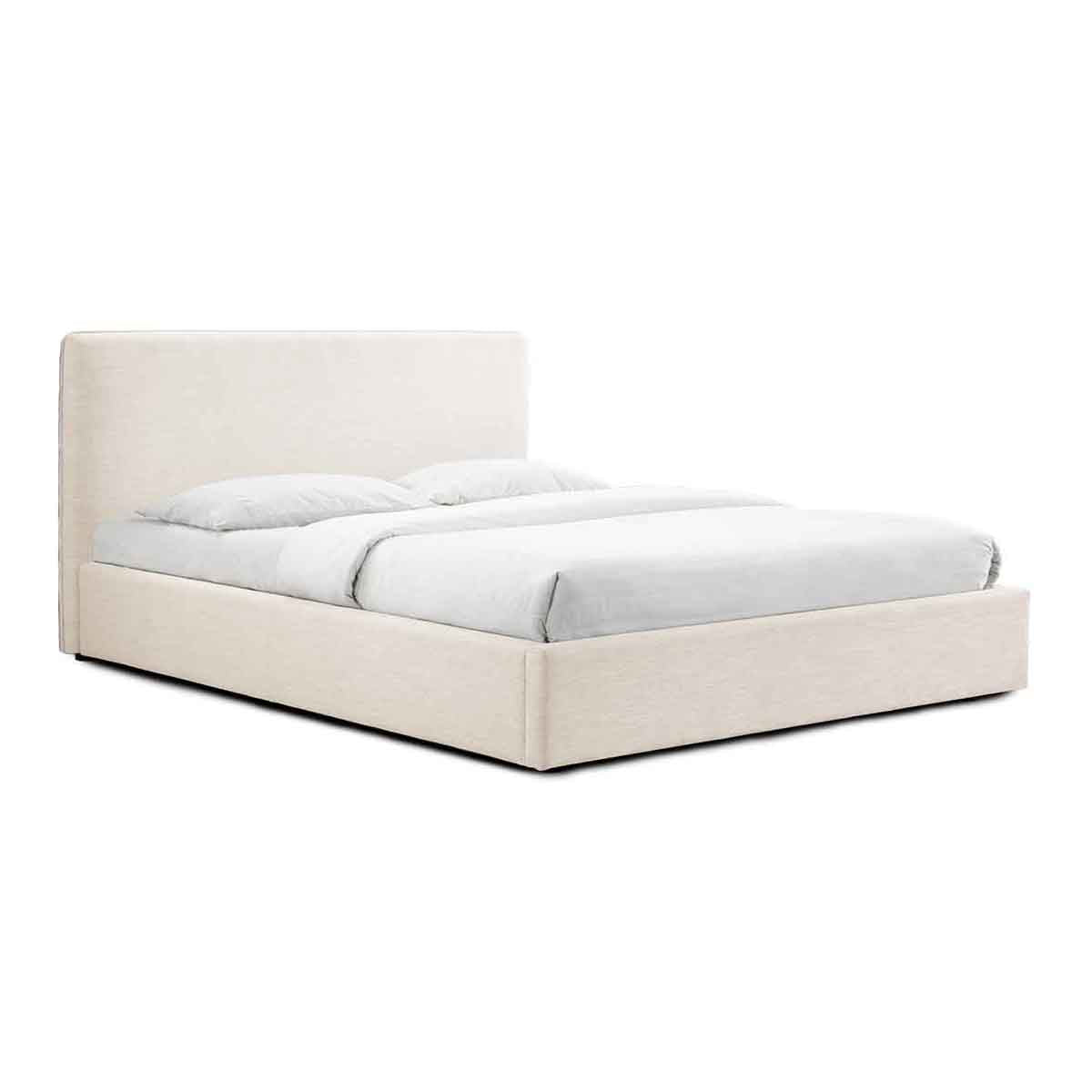 Lit king size avec rangement Dane (crème)