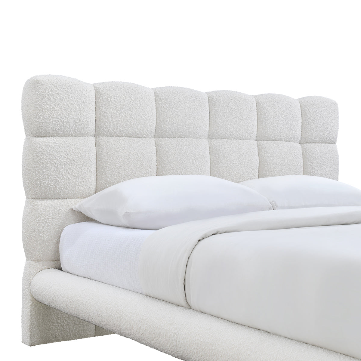 Lit Queen Stella Boucle (crème)